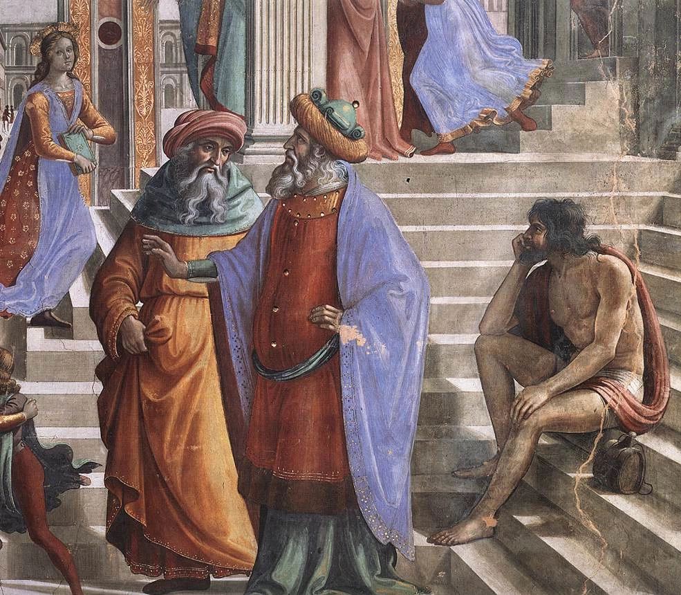 Presentazione della Vergine al Tempio - Cappella Tornabuoni, Santa Maria Novella, Firenze, dettaglio